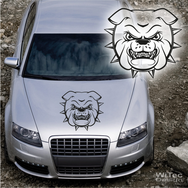 Bulldogge Auto Aufkleber Motorhaube