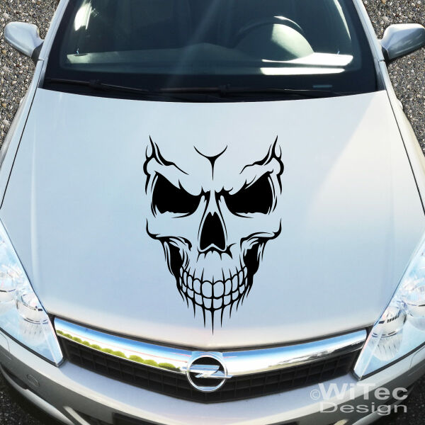 Totenkopf Skull Auto Aufkleber Motorhaube