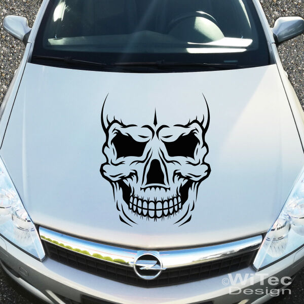 Totenkopf Evil Skull Aufkleber Motorhaube