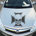 Iron Cross Skull Evil Aufkleber Motorhaube