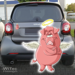 Schwein Engel Auto Aufkleber Digitaldruck