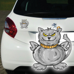 wütende Katze Auto Aufkleber Sticker Lustig