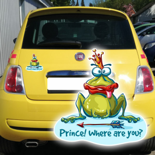 Frosch Krone Prinz Fun Auto Aufkleber