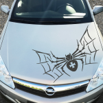 Spinne Kreuz Auto Aufkleber Motorhaube