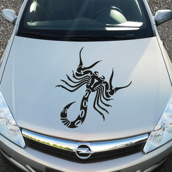 Skorpion Scorpion Auto Aufkleber Motorhaube