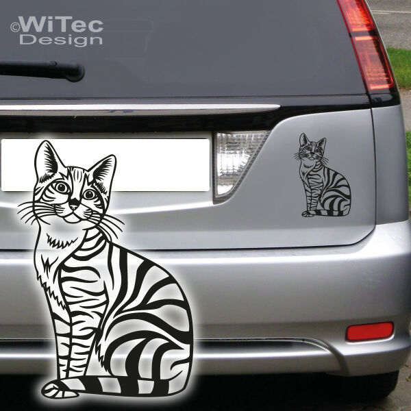 Katze Tigerkatze Auto Aufkleber