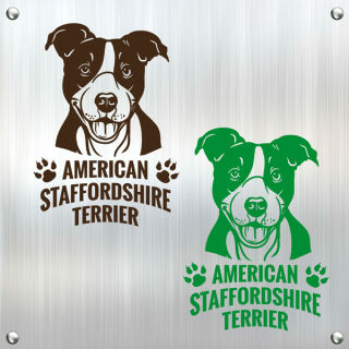 American Staffordshire Terrier Auto Aufkleber Hunde