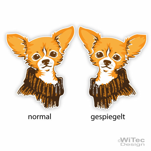 Chihuahua Hundeaufkleber Sticker