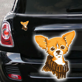 Chihuahua Hundeaufkleber Sticker