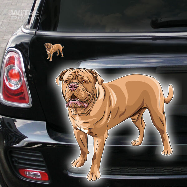 Bordeaux Dogge Hundeaufkleber Sticker