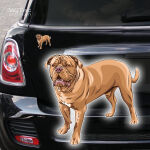Bordeaux Dogge Hundeaufkleber Sticker