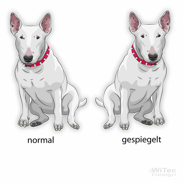 Bullterrier Hundeaufkleber Bull Terrier