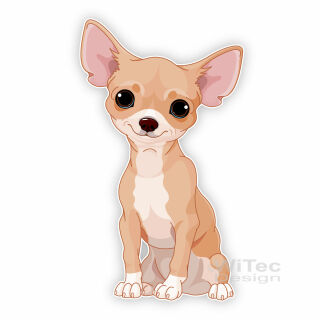 Chihuahua Hundeaufkleber Sticker