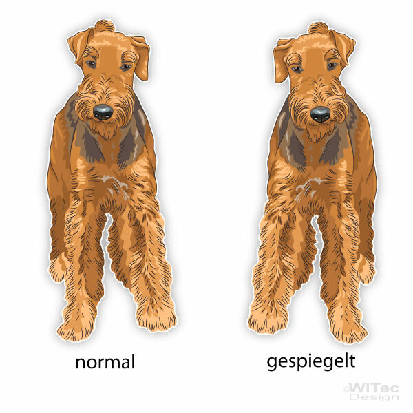 Airedale Terrier Hunde Aufkleber