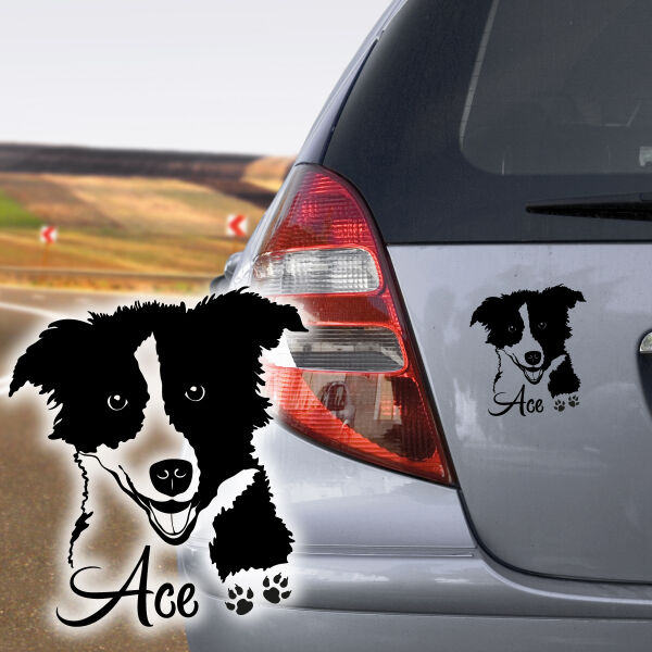 Border Collie Name Hundeaufkleber