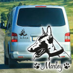 Belgischer Malinois Name Pfoten Auto Aufkleber