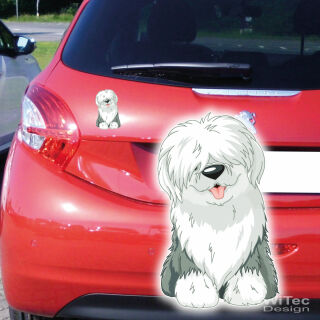 Bobtail Auto Aufkleber Hundesticker