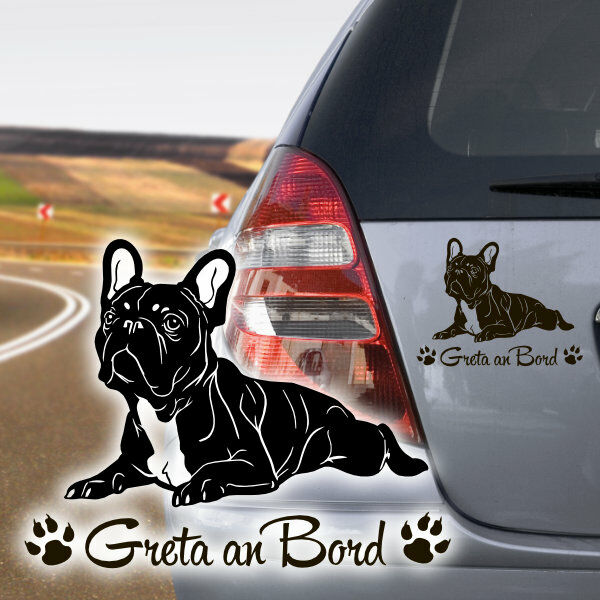 Französische Bulldogge Peeking Auto Aufkleber, Frenchie Dog Sticker -  .de