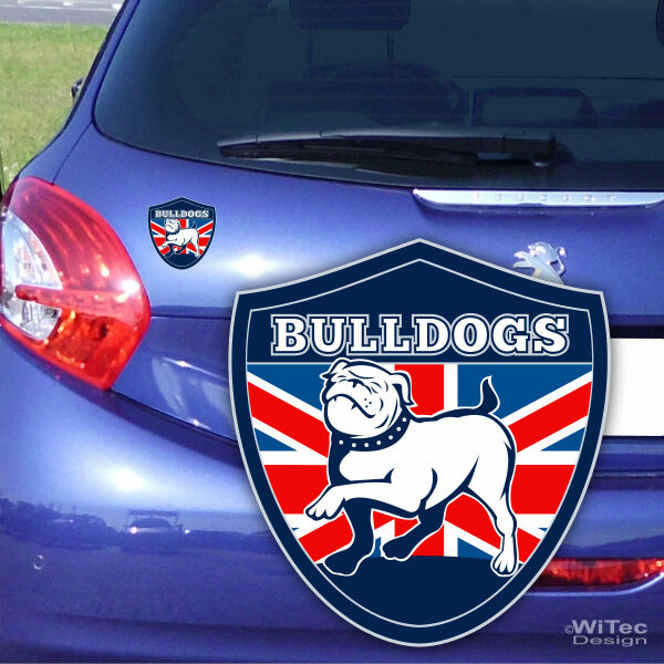 Englische Bulldogge Flagge Auto Aufkleber