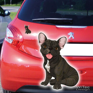 Französische Bulldogge Autoaufkleber Sticker