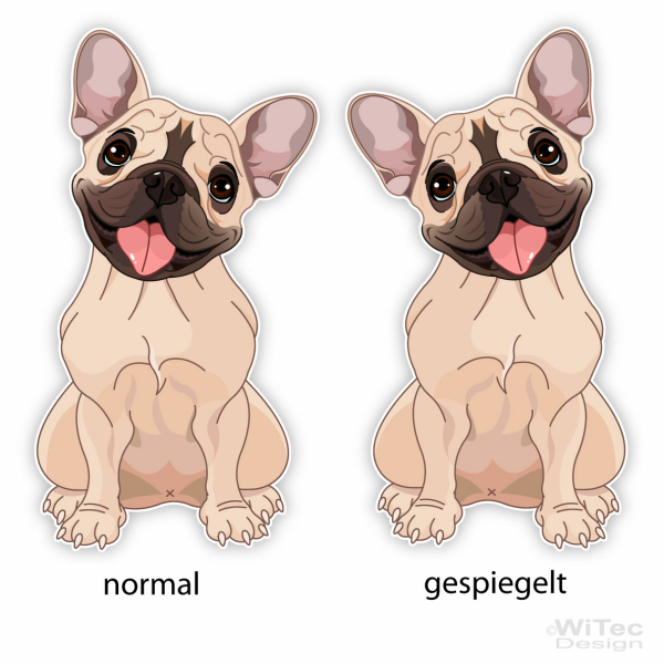 Französische Bulldogge Hunde Aufkleber