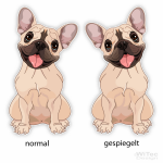 Französische Bulldogge Hunde Aufkleber