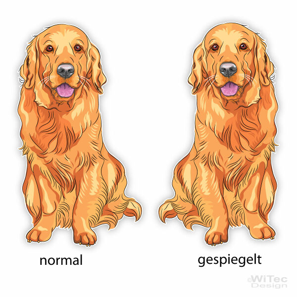 Golden Retriever Hundeaufkleber Sticker