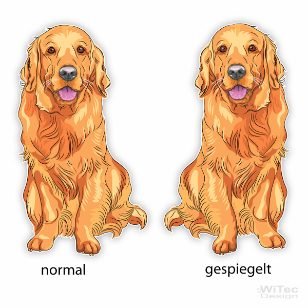 Golden Retriever Hundeaufkleber Sticker