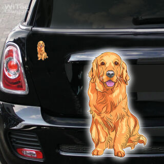 Golden Retriever Hundeaufkleber Sticker