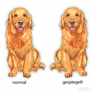 Golden Retriever Hundeaufkleber Sticker