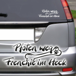 Pfoten weg Frenchie im Heck Französische Bulldogge Aufkleber