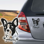 Französische Bulldogge Name Auto Aufkleber