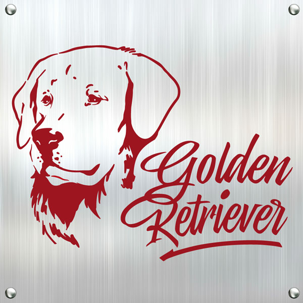 Golden Retriever Auto Aufkleber Hunde