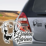 Golden Retriever Auto Aufkleber Hunde