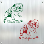 Englische Bulldogge OEB Continental Auto Aufkleber