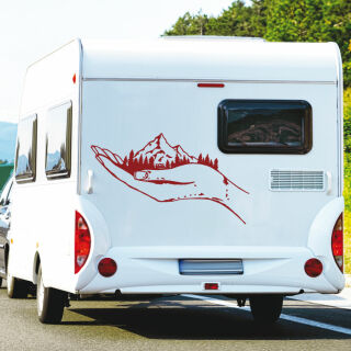 Wohnmobil Hand Berge Wald Caravan