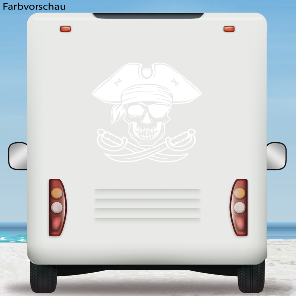 Wohnmobil Aufkleber Pirat Totenkopf Skull Wohnwagen