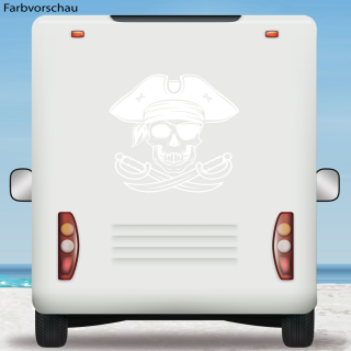 Wohnmobil Aufkleber Pirat Totenkopf Skull Wohnwagen