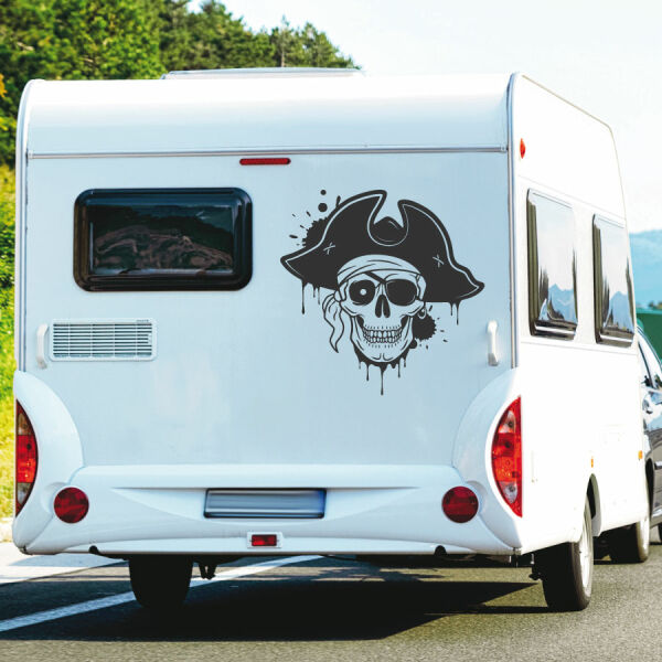 Wohnmobil Aufkleber Pirat Totenkopf Skull Caravan Wohnwagen