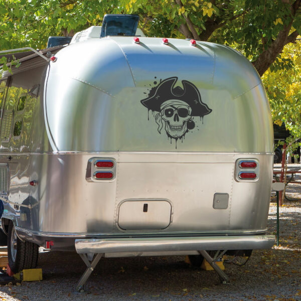 Wohnmobil Aufkleber Pirat Totenkopf Skull Caravan Wohnwagen