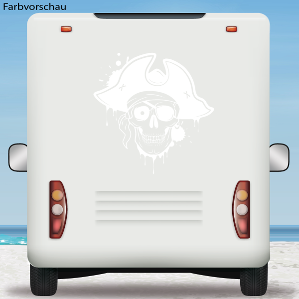 Wohnmobil Aufkleber Pirat Totenkopf Skull Caravan Wohnwagen