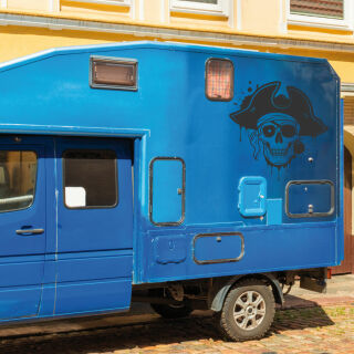 Wohnmobil Aufkleber Pirat Totenkopf Skull Caravan Wohnwagen