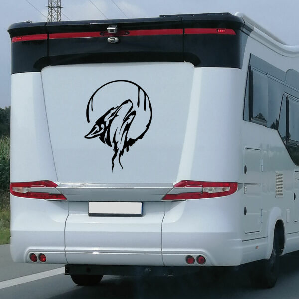 Wohnmobil Aufkleber Heulender Wolf Wohnwagen Caravan
