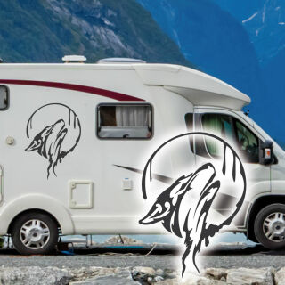 Wohnmobil Aufkleber Heulender Wolf Wohnwagen Caravan