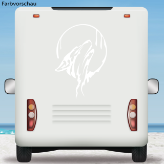 Wohnmobil Aufkleber Heulender Wolf Wohnwagen Caravan