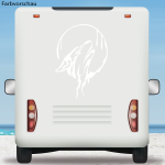 Wohnmobil Aufkleber Heulender Wolf Wohnwagen Caravan