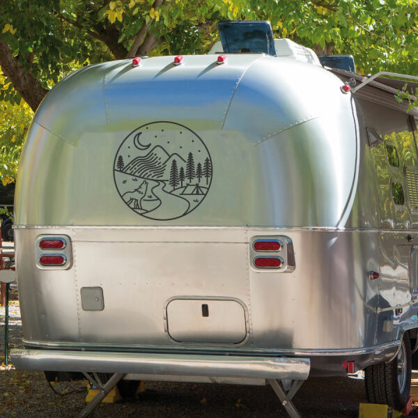 Wohnmobil Aufkleber Wolf Landschaft Wohnwagen Camper