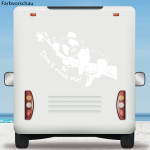 Wohnmobil Aufkleber Don´t rush me! Panda Bär Aufkleber Camper