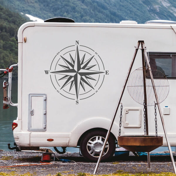 Wohnmobil oder Wohnmobil Aufkleber Kompass