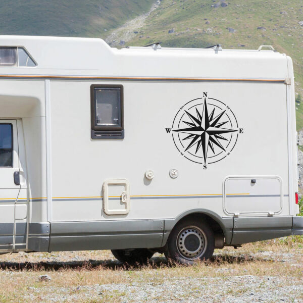 Wohnmobil Aufkleber Kompass Windrose Camper Wohnwagen